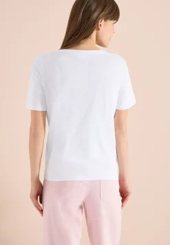 T-shirt à manches courtes avec col fendu