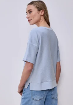 T-shirt à manches courtes avec mélange de structures