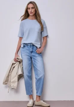 T-shirt à manches courtes avec mélange de structures