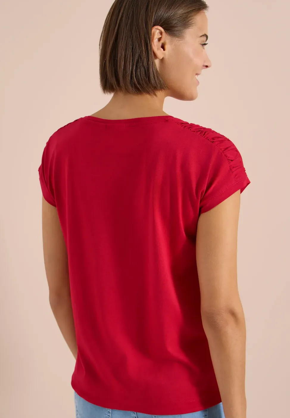 T-shirt à manches courtes avec fronces