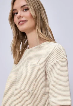 T-shirt à manches courtes avec rayures structurées