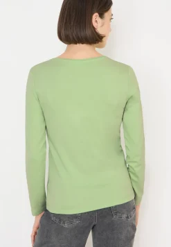 T-shirt à manches longues avec col en V