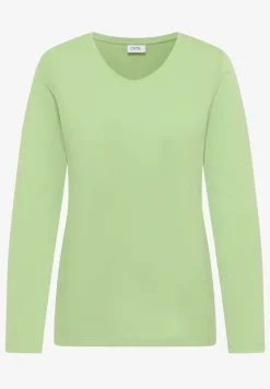 T-shirt à manches longues avec col en V