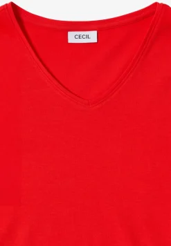 T-shirt à manches longues avec col en V