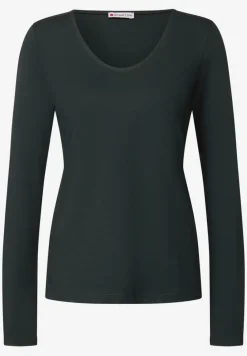 T-shirt à manches longues en couleur unie