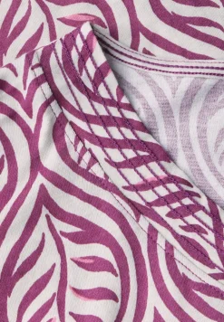 T-shirt à motifs et col en V