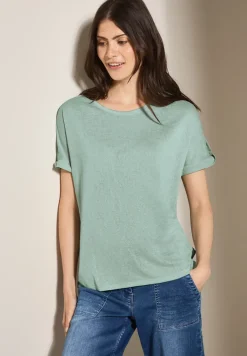 T-shirt à paillettes en lin