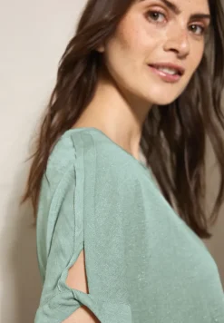 T-shirt à paillettes en lin