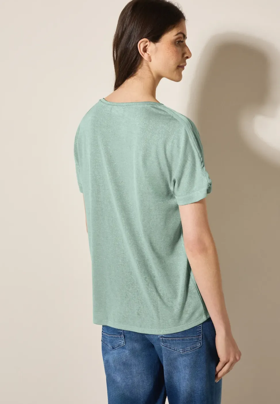 T-shirt à paillettes en lin