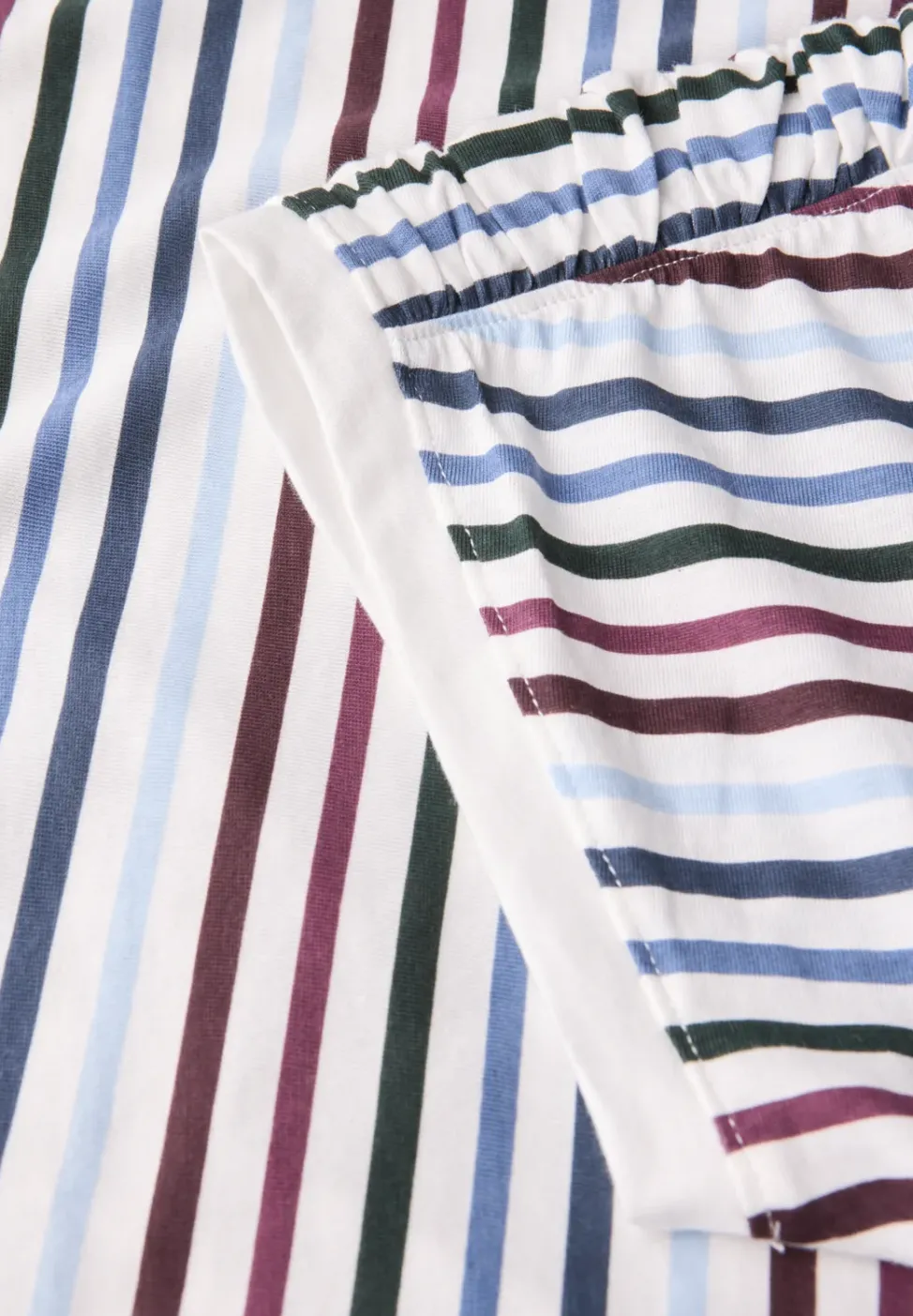 T-shirt à rayures avec cordon de serrage