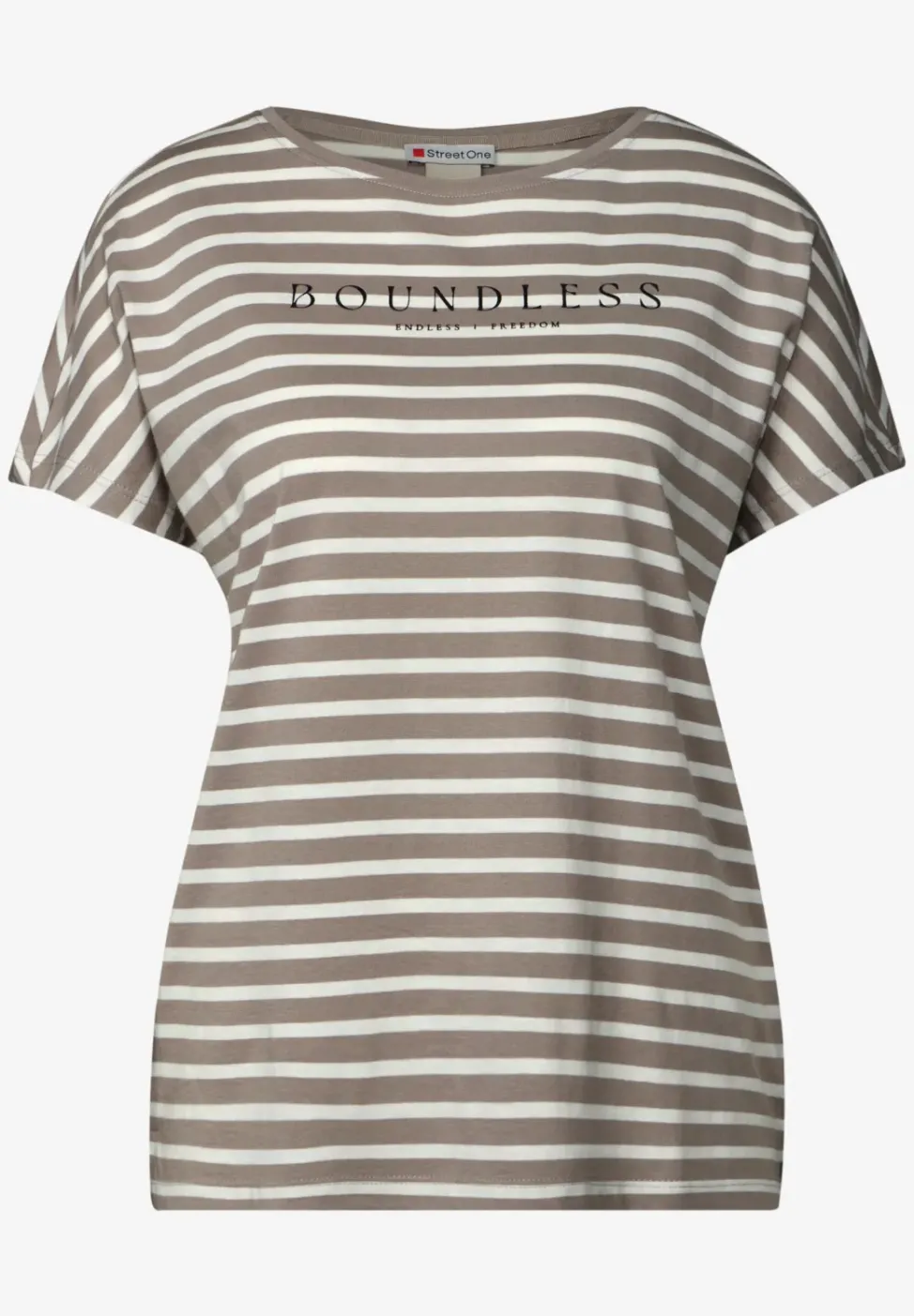 T-shirt à rayures avec wording