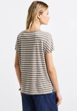 T-shirt à rayures avec wording