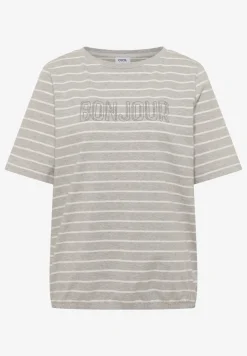 T-shirt à rayures avec wording