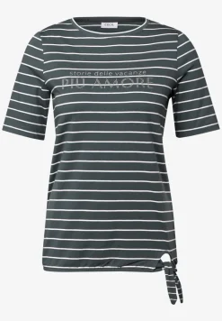 T-shirt à rayures avec wording