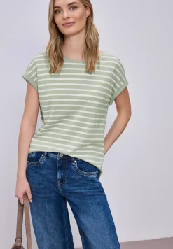 T-shirt à rayures Dropped Shoulder