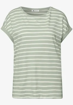 T-shirt à rayures Dropped Shoulder
