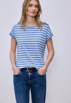 T-shirt à rayures Dropped Shoulder