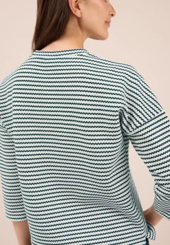 T-shirt à rayures structurées