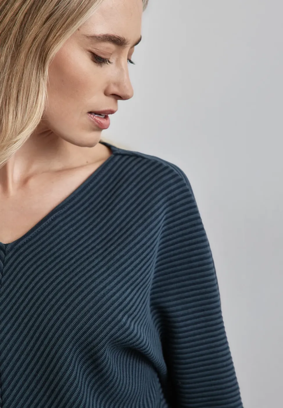 T-shirt à structure diagonale