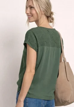 T-shirt à structure mixte