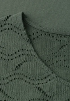 T-shirt à structure mixte
