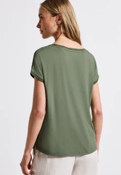T-shirt à structure mixte