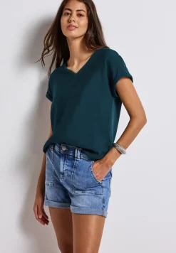 T-shirt à structure mixte