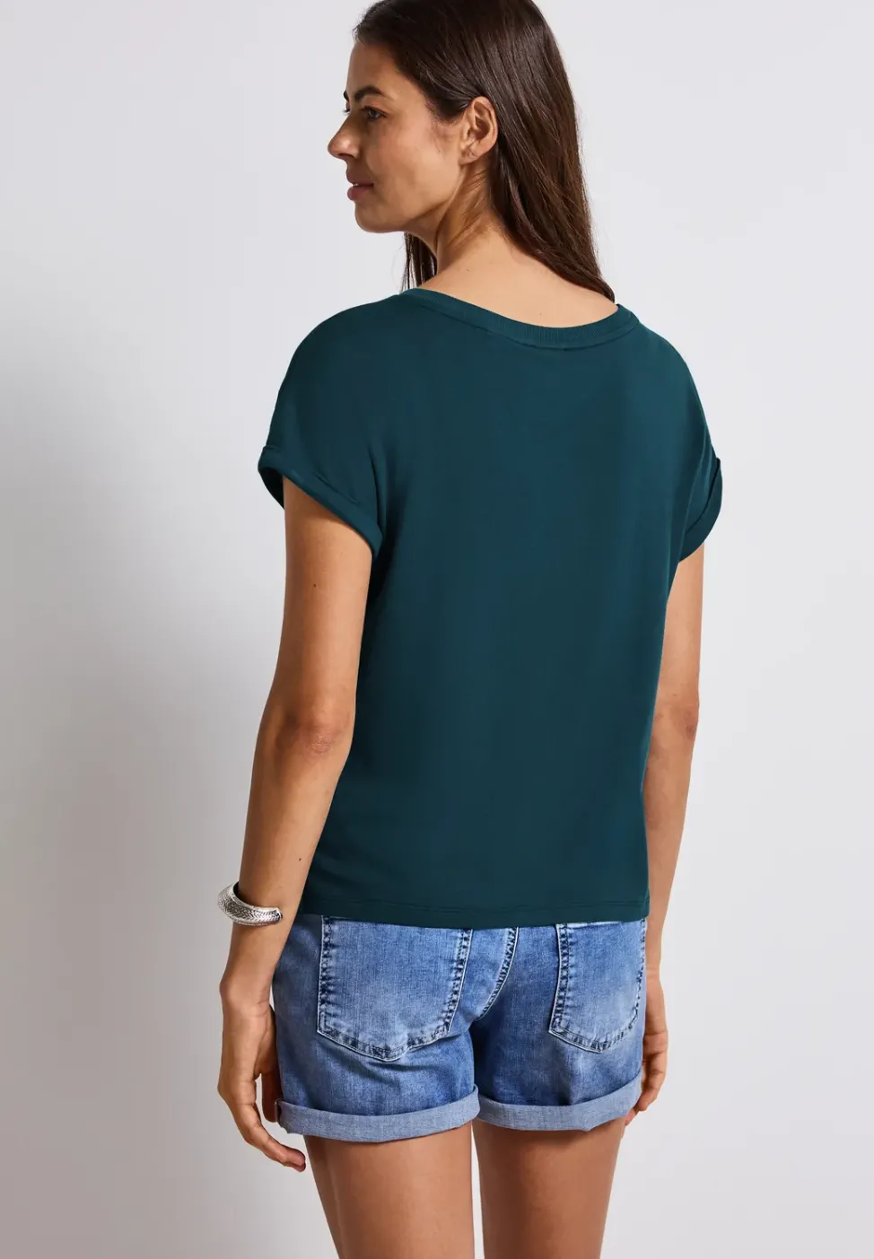 T-shirt à structure mixte