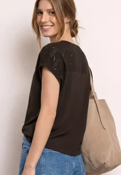 T-shirt à structure mixte
