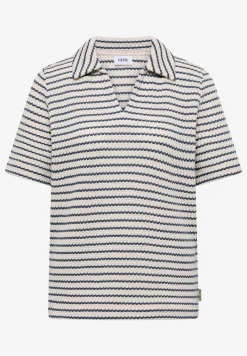 T-shirt ajouré rayé
