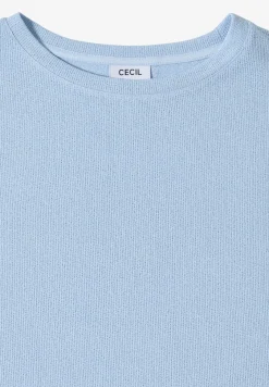 T-shirt avec boatneck au look tricot