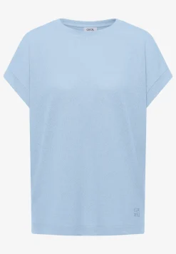T-shirt avec boatneck au look tricot