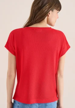 T-shirt avec boatneck au look tricoté