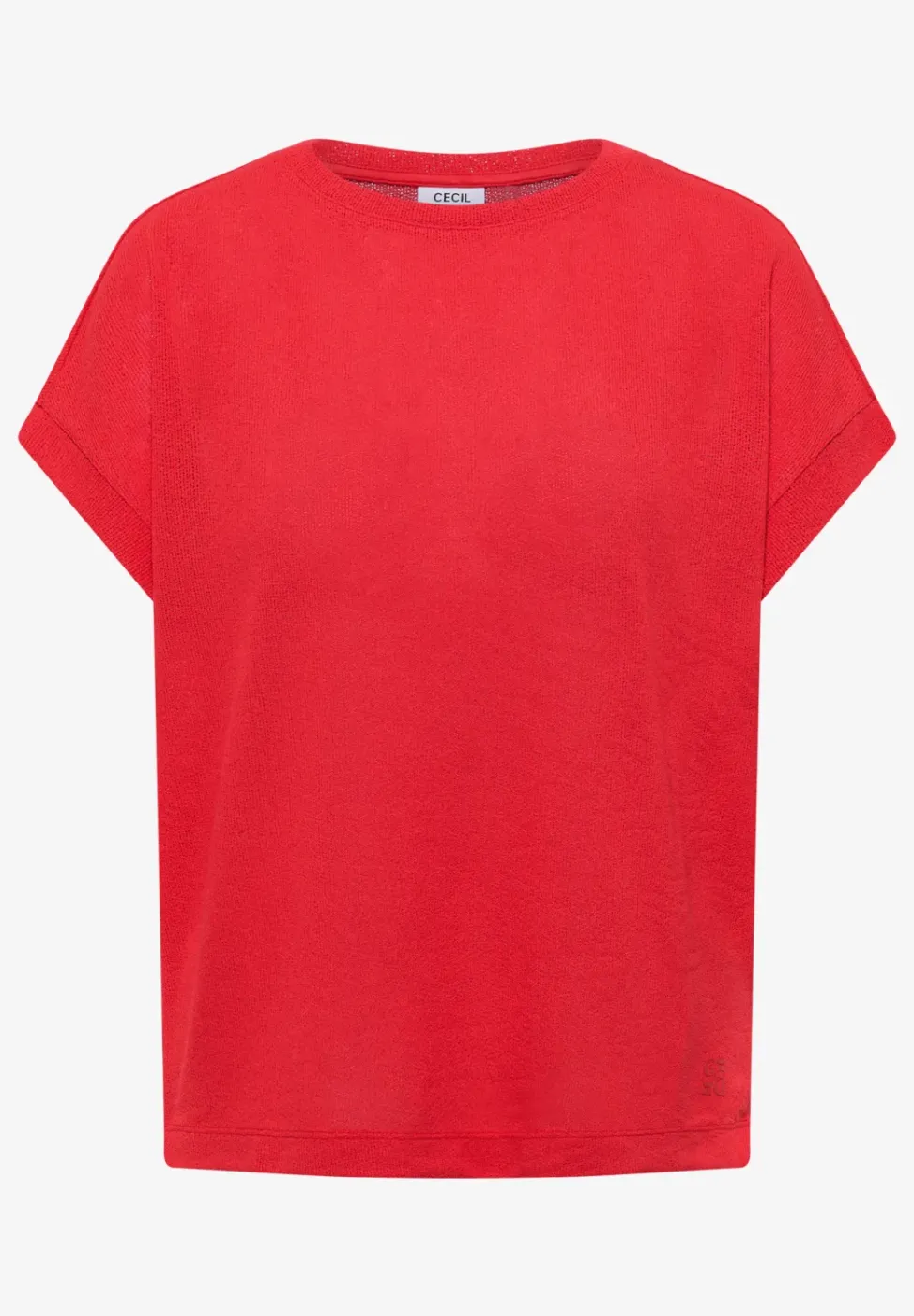 T-shirt avec boatneck au look tricoté