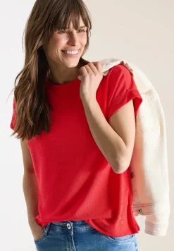 T-shirt avec boatneck au look tricoté