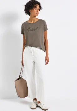 T-shirt avec broderie wording