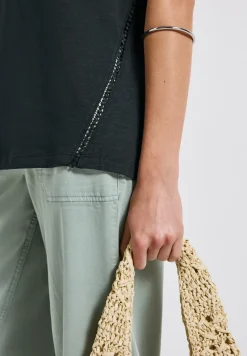T-shirt avec détails au crochet