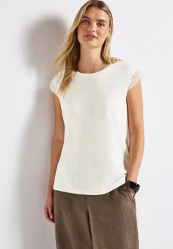 T-shirt avec détails au crochet