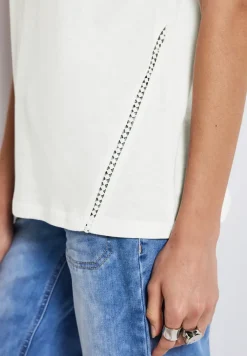 T-shirt avec détails au crochet