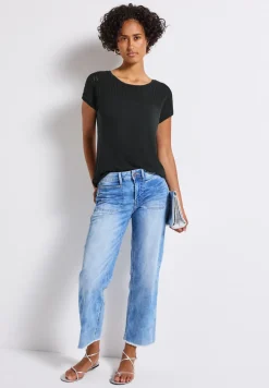 T-shirt avec détails en dentelle