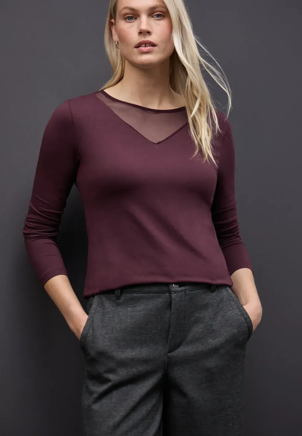 T-shirt avec détails en mesh