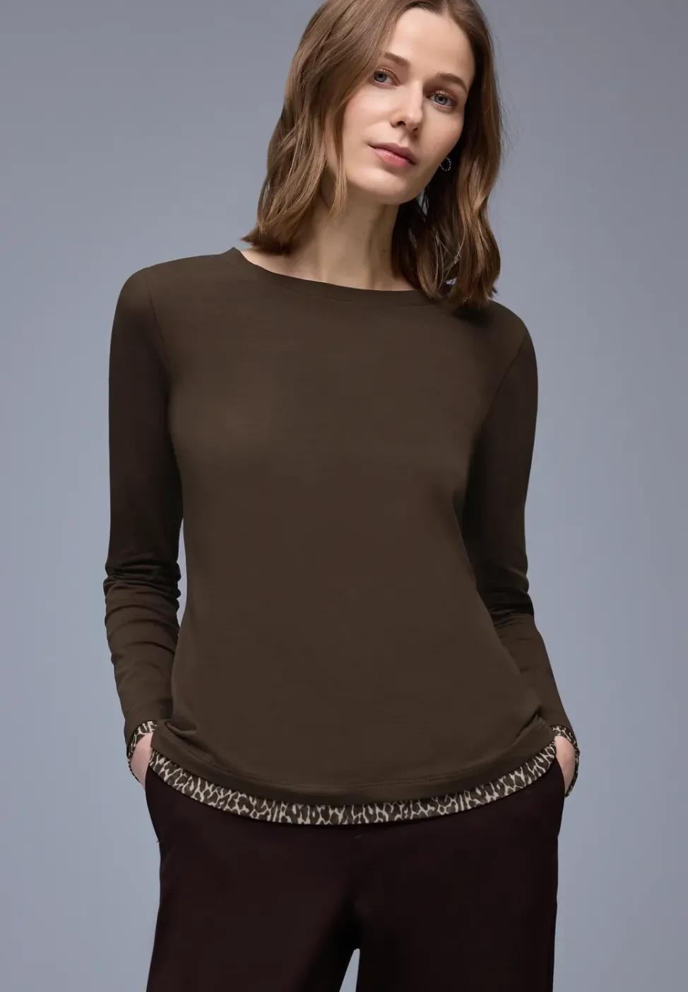 T-shirt avec détails léopard
