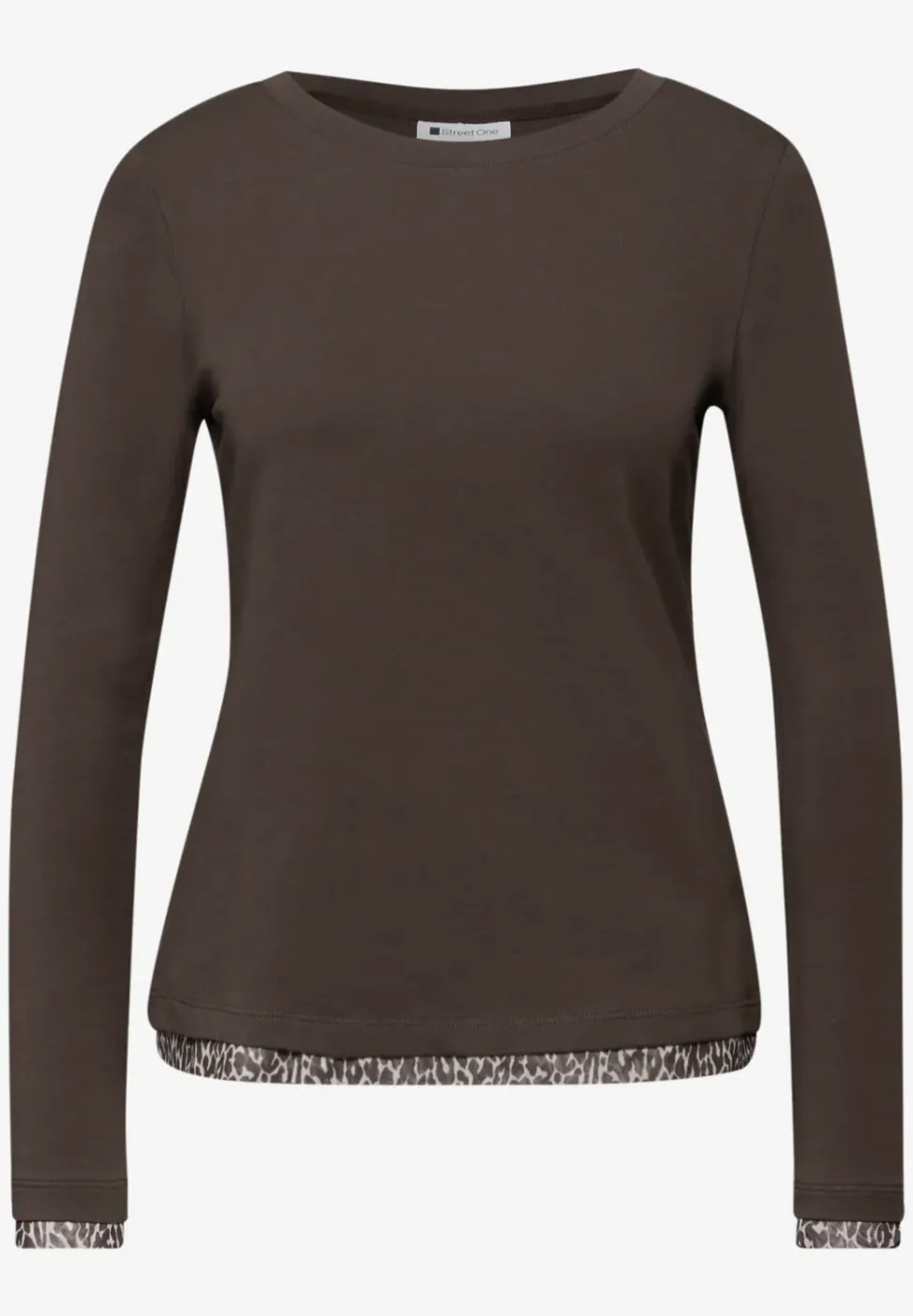 T-shirt avec détails léopard