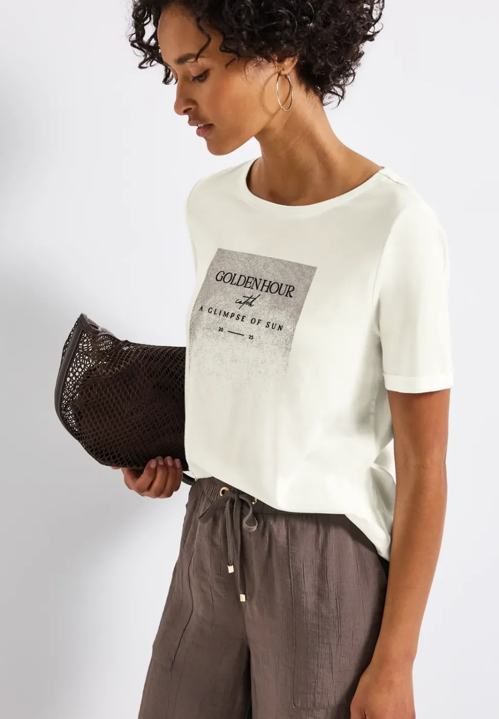 T-shirt avec imprimé chatoyant