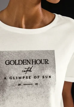 T-shirt avec imprimé chatoyant
