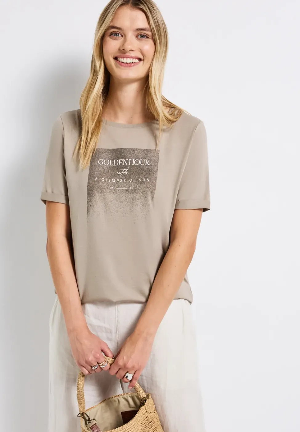 T-shirt avec imprimé chatoyant