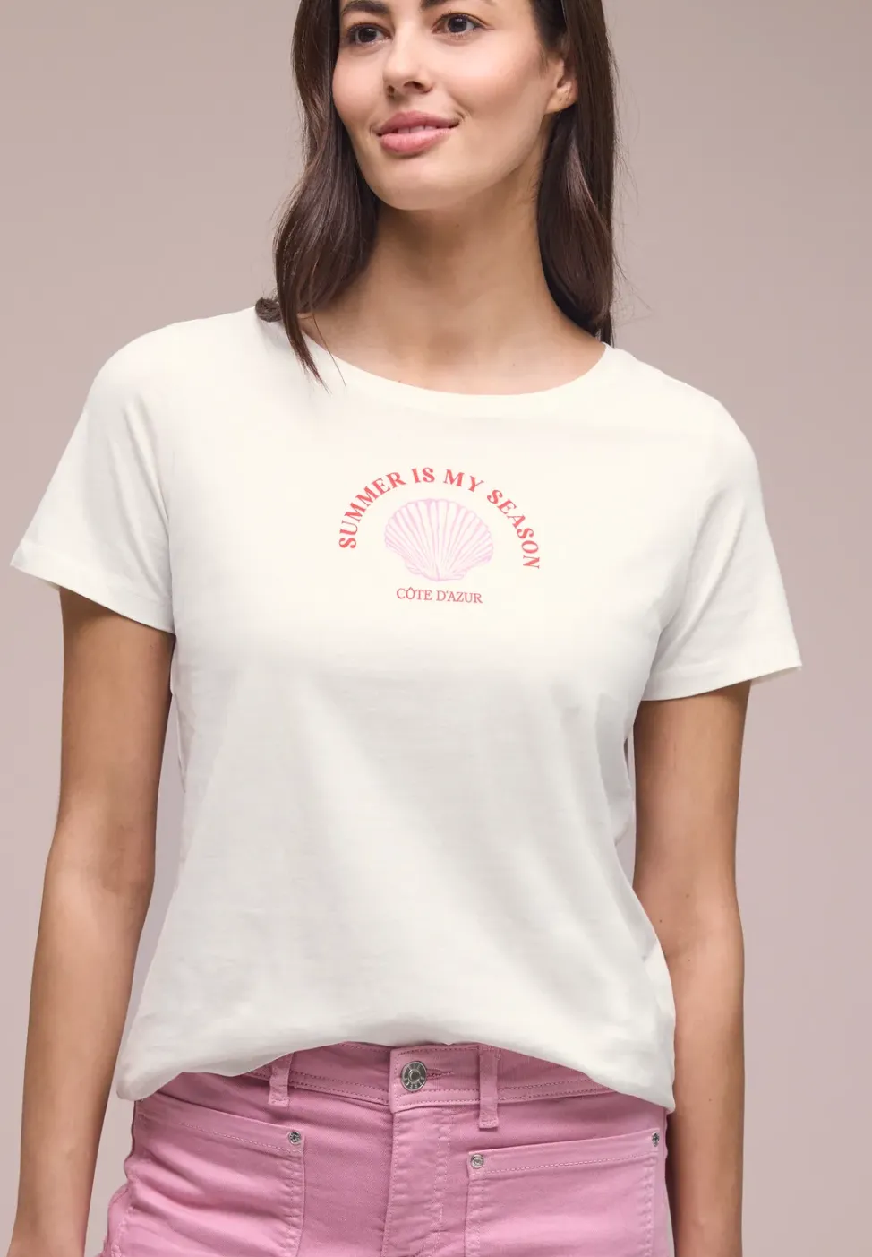 T-shirt avec imprimé coquillage