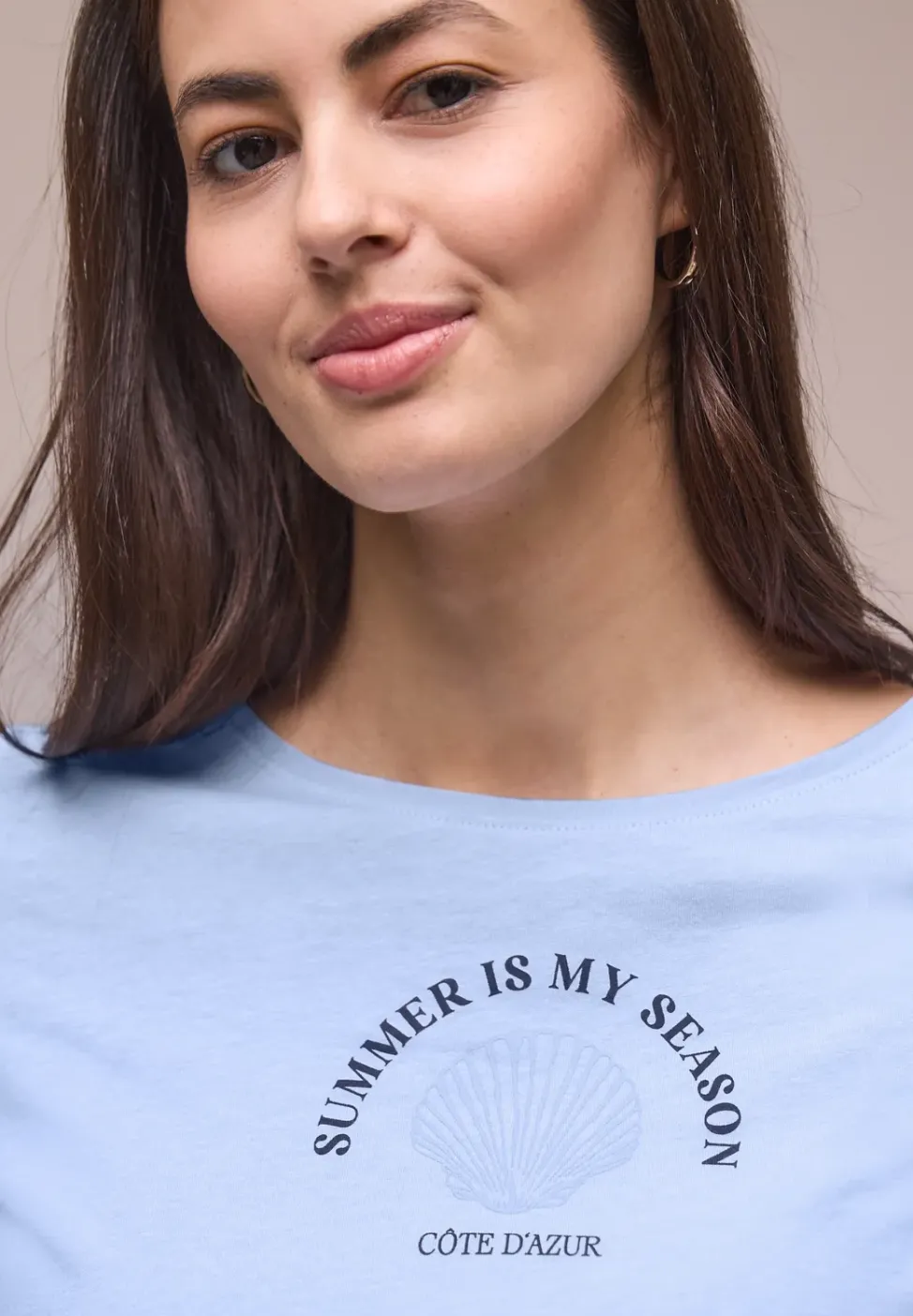 T-shirt avec imprimé coquillage