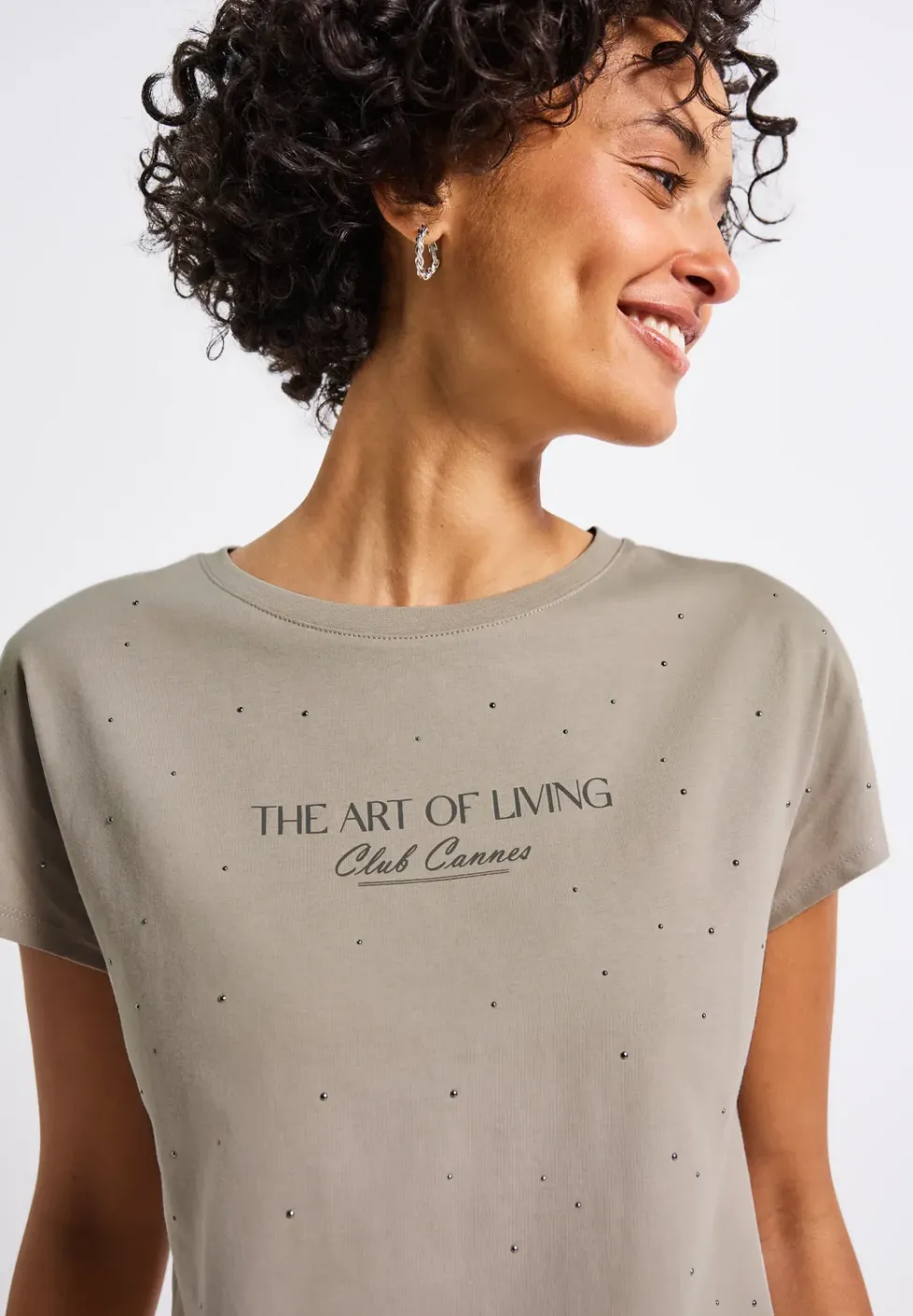 T-shirt avec pierres précieuses