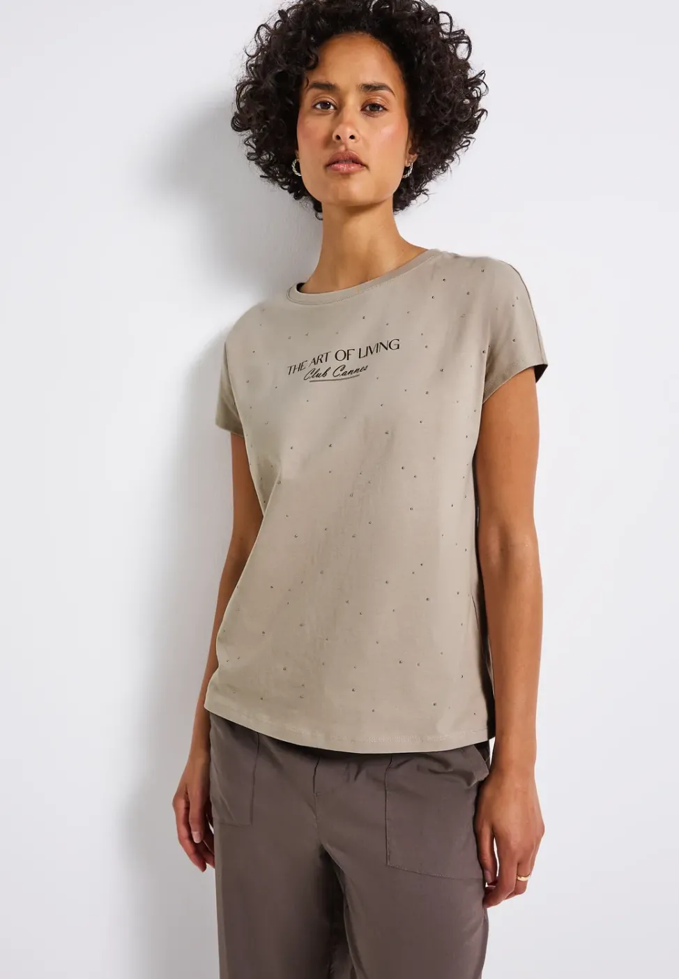 T-shirt avec pierres précieuses